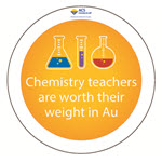 Chemistry Teacher Gold Magnet Product Image